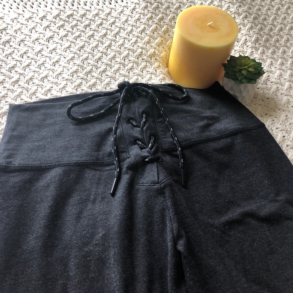 aerie lace-up cotton leggings
